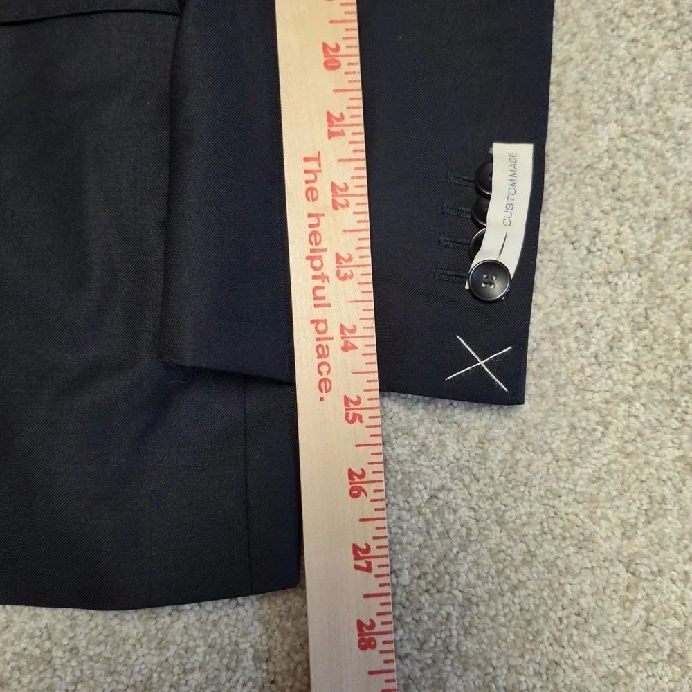 SuitSupply‎ La Spalla Navy Wool Blazer Sport Coat 2 Piece 40R Vitale Barberis
